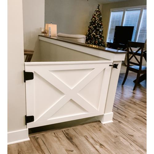 Custom wooden gate | Baby gate | Pet gate | Stairway gate| White wooden baby gate| Farmhouse gate| Barn door baby gate| Baby gate for stairs