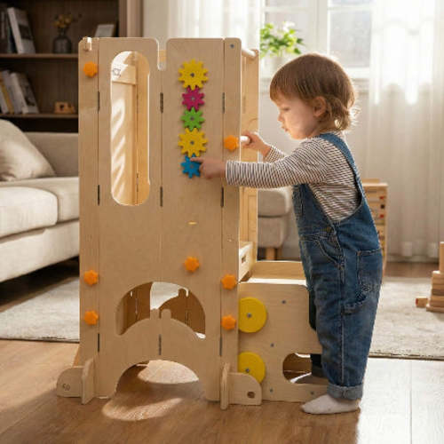 Hicooo Toddler Tower | Wooden Montessori Kitchen Step Stool