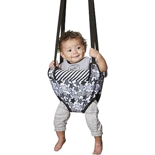 Evenflo Exersaucer Baby Jumper Featuring Easy-to-Use Clamp Attachment for Quick and Tool-Free Set Up and Adjustable Straps to Customize The Height for Your Child, Star Power
