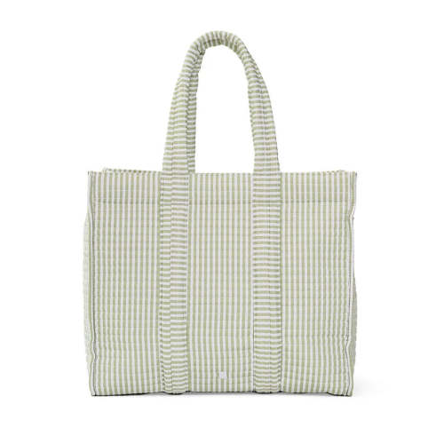 Quilted Go Go Tote TRVL - Pimlico Stripe Sage