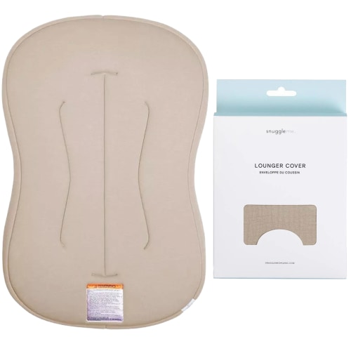 Snuggle Me Birch Curve Infant Lounger + Muslin Cover Bundle