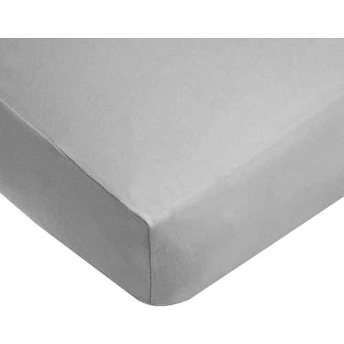 American Baby Company 100% Natural Cotton Fitted Crib Sheet 52" x 28" - Soft, Breathable, Hypoallergenic & Gentle Toddler Bed Sheet, Ash Gray, Neutral for Boys & Girls