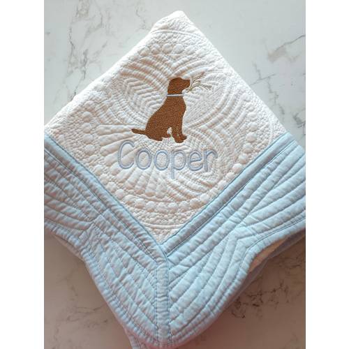Personalized Baby Quilt: Heirloom Cotton Keepsake, Monogrammed Gift