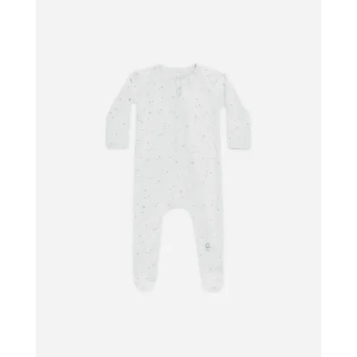 QUINCY MAE - Modal Zip Footie Stars Fog (0-3)