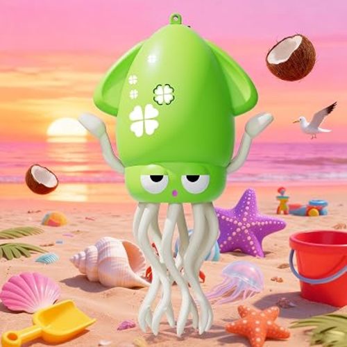 Interactive Octopus Toy, Dancing Music Toy with LED,Fluorescent Green