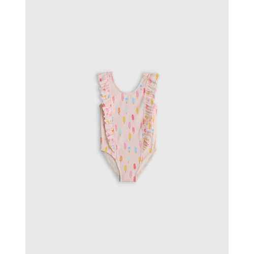 Ruffle One Piece Swimsuit in Ditsy Floral