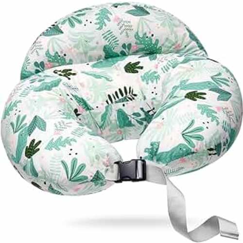 Momcozy Nursing Pillows for Breastfeeding, Plus Size Portable Breastfeeding Pillow and Positioner with Original Security Fence, Baby Support| with Adjustable Waist Strap and Removable Cotton Cover