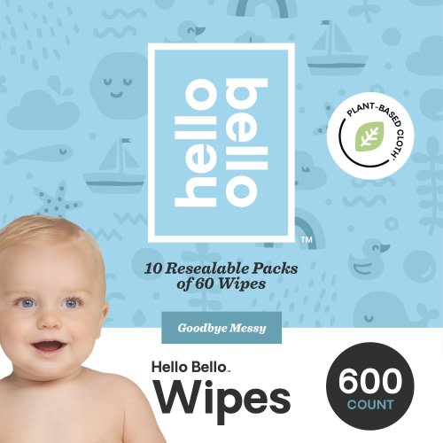 Hello Bello Baby Wipes, Unscented, 600 Count