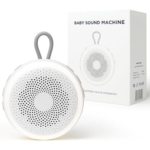 LittleHippo White Noise Machine | Portable Sound Machine for Babies, Kids, Adults | Sleep Soother | 19 Soothing Sounds | Long Battery Life | Travel, Registry, Baby Shower, Gift