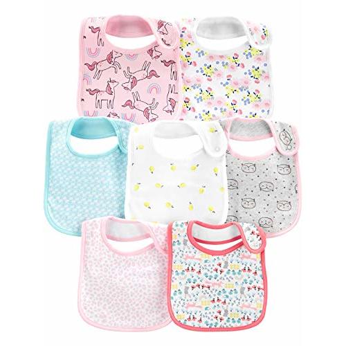 Simple Joys by Carter's Baby Girls' 7-Pack Teething Bibs