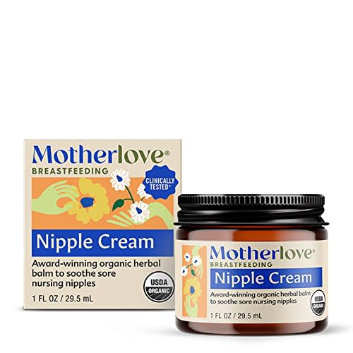 Motherlove Nipple Cream (1 oz) Organic Lanolin-Free Nipple Cream for Breastfeeding—Benefits Nursing & Pumping Moms