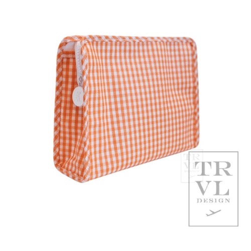 Roadie Large - Gingham Orange – The Silly Goose Children’s Shop