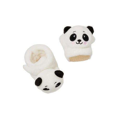 Enesco Izzy and Oliver New Baby Infant Panda Character Super Soft Booties, White, One Size