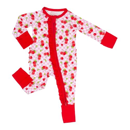 LollyBanks Baby Pajamas, Long Sleeve Baby Romper with 2-Way Zipper, 95% Viscose from Bamboo and 5% Spandex, Infant Sleepers