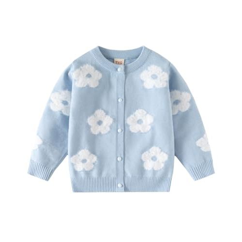 Girl's Knit Cardigan Long Sleeve Spring Fall Winter Button Up Sweater Coat