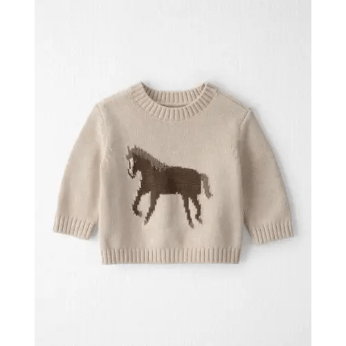 Baby Organic Cotton Horse Sweater Knit Pullover - Little Planet | Carter's