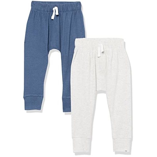 HonestBaby Multipack Honest Pants Joggers Pull on 100% Organic Cotton for Infant Baby and Toddler, Boys, Girls, Unisex