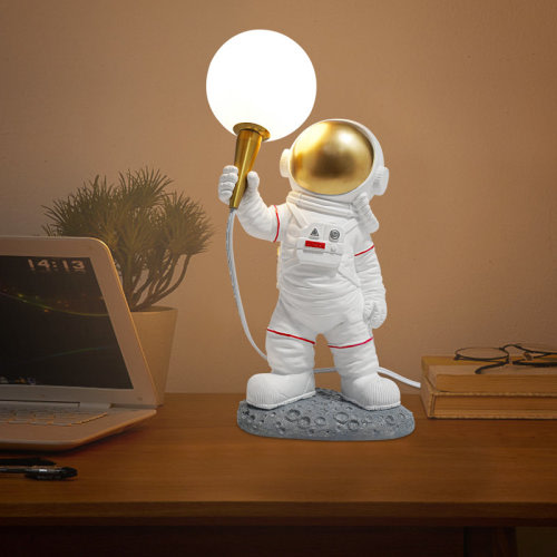 Latitude Run® Astronaut Table Lamp, Night Light Lamp For Children, Spaceman Moon Desk Lamp | Wayfair