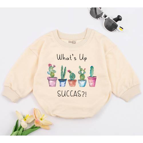What's Up Succa Baby Romper, Cactus Clothes, Funny Gift, Funny Baby Bodysuit, Cactus Baby costume, Hipster Baby Clothes, Unisex Baby Clothes