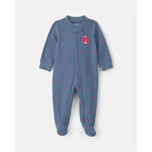 Baby Girl Ladybug Snug Fit Sleep & Play Pajamas - Blue | Carter's