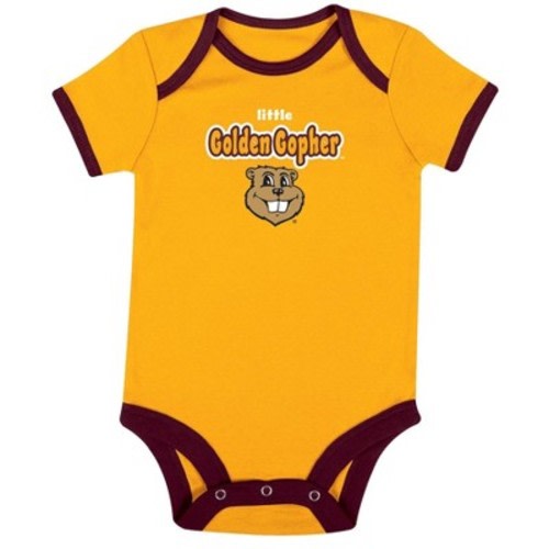 NCAA Minnesota Golden Gophers Infant Toddler Boys' 3pk Bodysuit - 3-6M