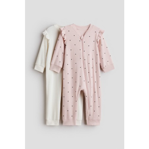 2-pack Cotton Sleepsuits, 3M