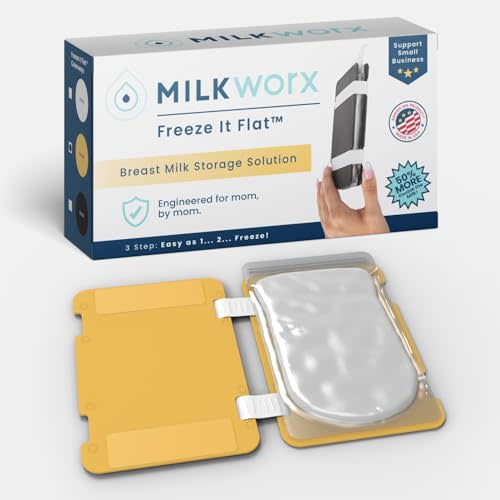 Freeze It Flat Breastmilk Freezer Storage System - Space-Saving Organizer for Breast Milk Storage Bags - Freezer Organization Made in USA (Yellow, Single 1-pk)