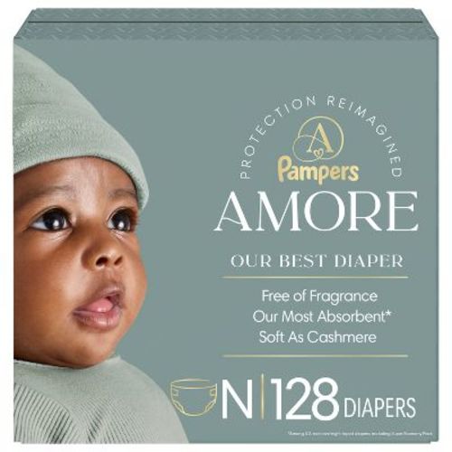 Amore by Pampers Diapers Enormous Pack - Size Newborn - 128ct