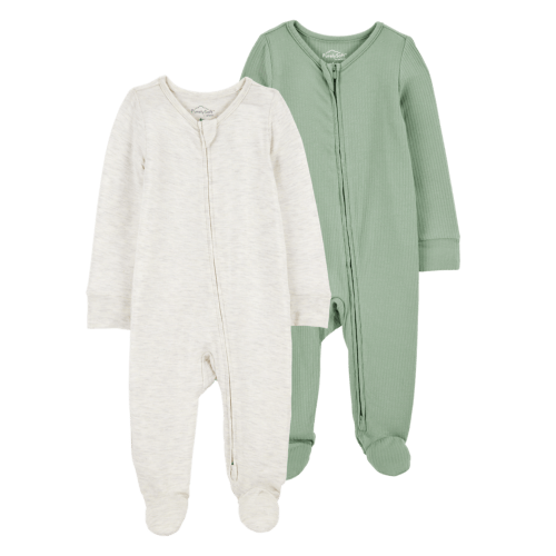 Baby 2-Pack Zip-Up PurelySoft Sleep & Play Pajamas | Carter's