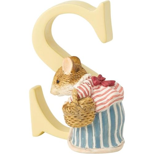 Enesco Beatrix Potter Alphabet Collection Letter S Mrs. Tittlemouse Figurine, 2.76 Inch, Multicolor