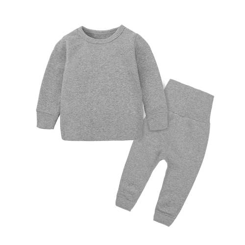 WIBACKER 3M-8Y Thermal Underwear Set for Infant Girls Boys Long Johns Kids Warm Cotton Pajamas Hight Waist Pjs