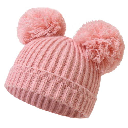 Ugoldhm Baby Winter Beanie Hat - Warm Fleece Lined Cap with Plush Ball for Newborns to 1 Years