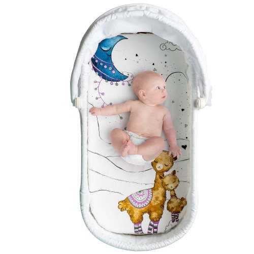 Jumpoff Jo Llama and Mama Bassinet Sheet, 100% Cotton – Soft, Hypoallergenic, Easy Care