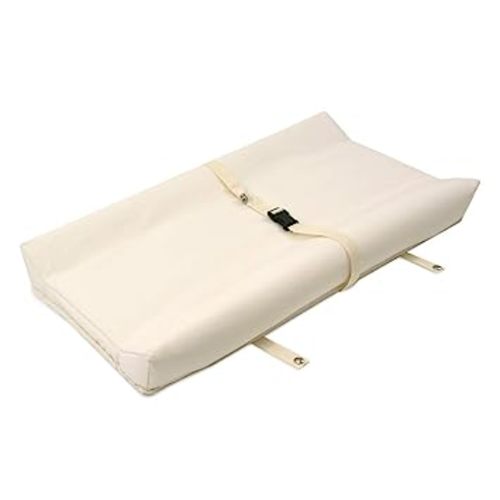 Naturepedic Organic Contoured Changing Pad - Easy to Clean, Lightweight & Portable - Comfort 4-Sided Waterproof Baby Diaper Changing Pad for Dresser or Changing Table - 16" x 31"