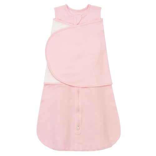 LILBESTIE Baby Swaddle Sleep Sack 1.0 Tog 3-in-1 Cotton Baby Swaddle Blanket Wrap for Newborns 0-6 Months Pink