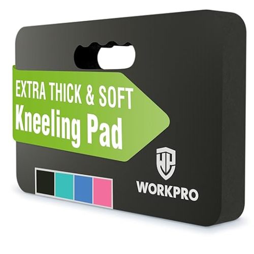 WORKPRO Extra Thick Kneeling Pad, Soft NBR Foam Cushioning for Knee, Large Foam Kneeler Mat for Gardening, Bathing Baby, Exercise, Workout Supplies, 17.5 x 11 x 1.5 in, Black