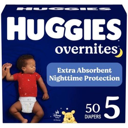 Huggies Overnites Nighttime Protection Diapers - Size 5 - 50ct