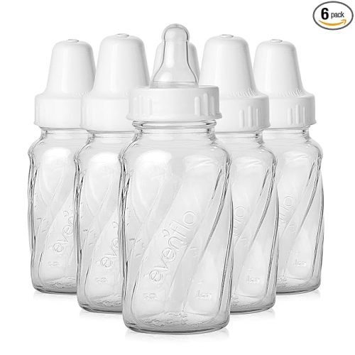Evenflo Feeding Classic Glass, Twist Bottles, 4 Oz, 6 Bottles.