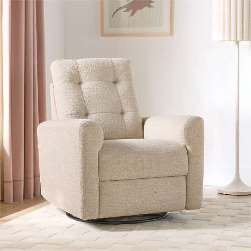 Rory Oatmeal Swivel Glider Power Recliner Nursery Chair