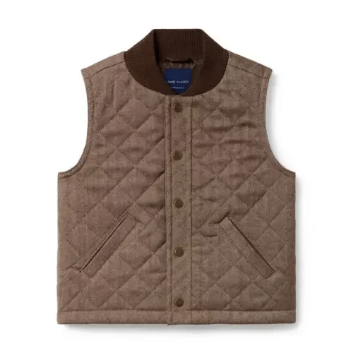 Boy Chocolate Cream Herringbone The Herringbone Vest by Janie and Jack