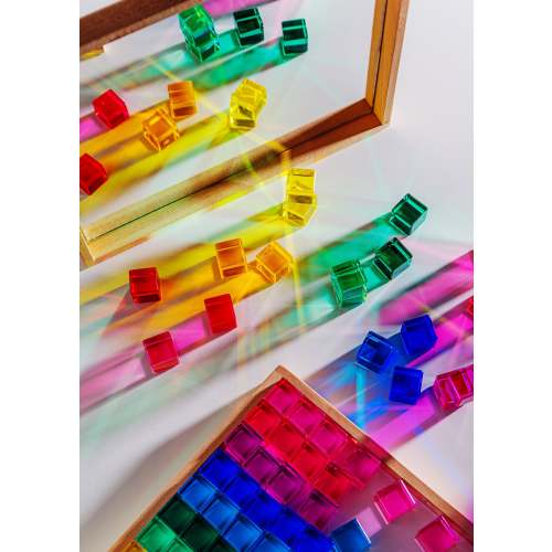 Mirror Tray | Wooden Play Tray for Symmetry, Reflection & Block Play – Maison Rue