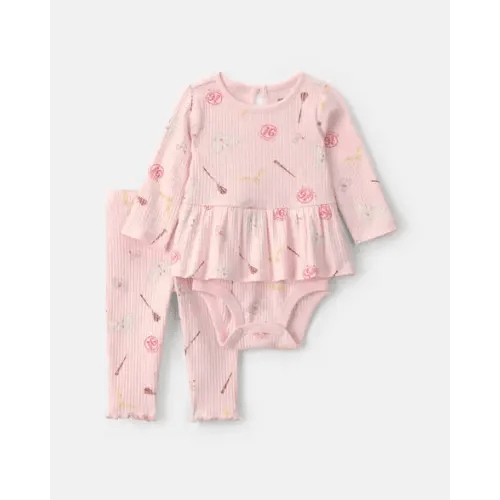 Baby Girl 2-Piece Harry Potter® Long-Sleeve Bodysuit & Pant Set - Pink | Carter's