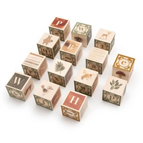 Woodland Watercolor ABC Blocks
