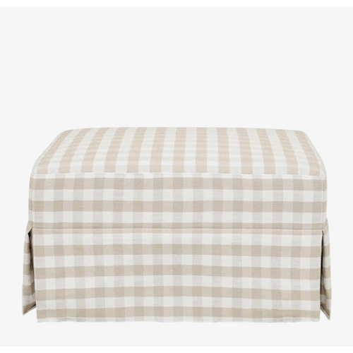 Crawford Gliding Ottoman in Gingham
