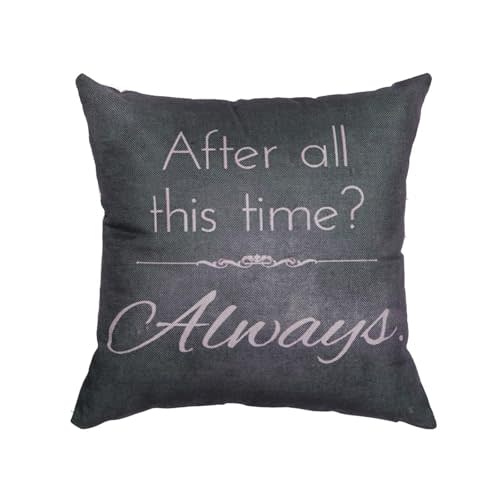 Fjfz Retro Vintage After All This Time Always Motivational Sign Inspirational Quote Cotton Linen Home Decorative Throw Pillow Case Cushion Cover for Sofa Couch, Gray Brown, 18" x 18"