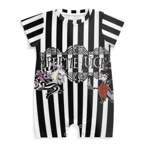 Beetlejuice Baby Romper Shorts Jumpsuit Summer Outfit Trendy Clothes Cute Clothing