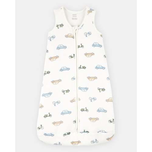 Baby Boy 2-Way Zip Cars PurelySoft Wearable Blanket - Ivory | Carter's