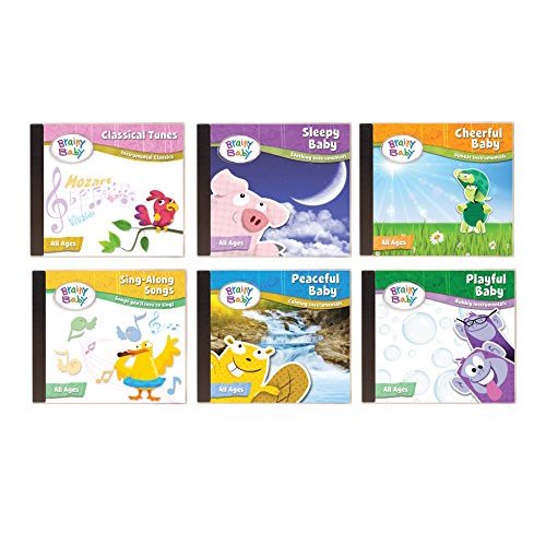 Brainy Baby Music CDs - Original Music Heard on Brainy Baby Videos - Classical, Lullabies, Dance and Sing Along Songs - Set of 6 Deluxe Edition