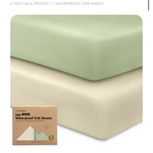 2-Pack Isla [Protect+] Waterproof Crib Sheets