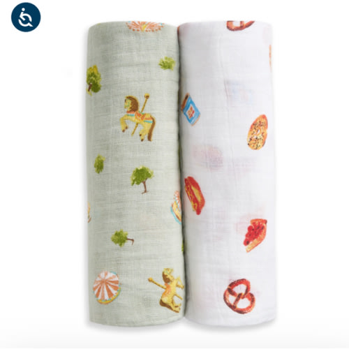 Organic Cotton Muslin Swaddles 2 Pack - New York City